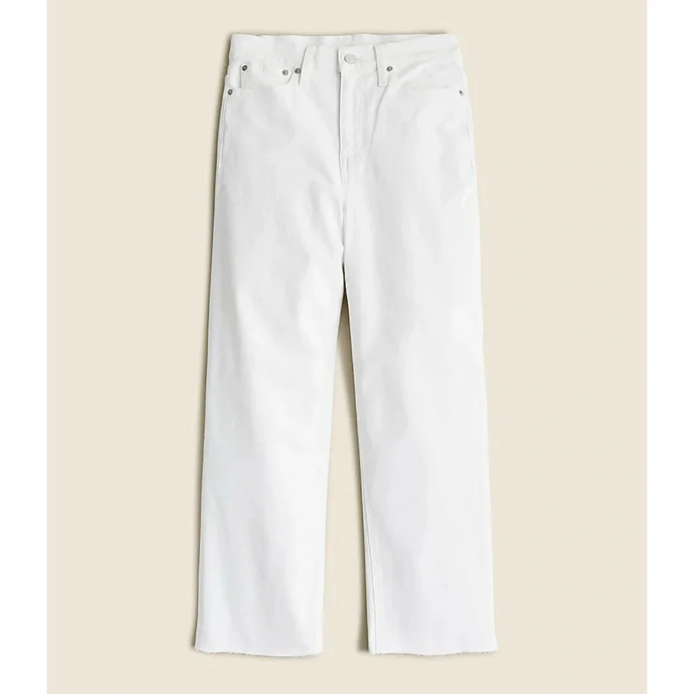 J. Crew Slim Wide Leg Jeans in White Wash - Picture 1 of 6